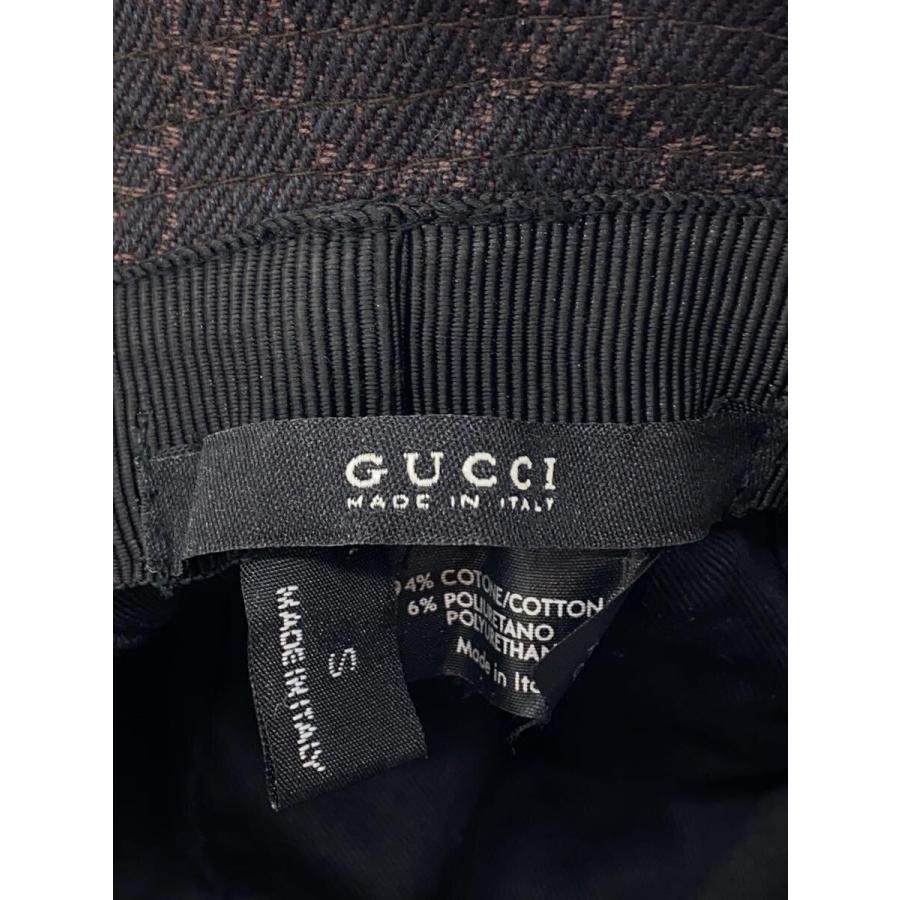 GUCCI◇GGキャンバス/バケットハット/S/コットン/ブラウン/総柄