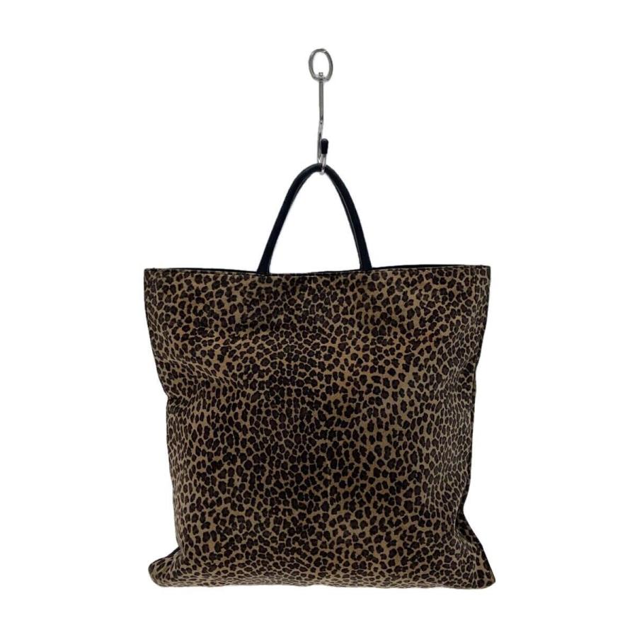 LOEWE◇レザートートバッグ/レザー/BRW/レオパード : セカンド