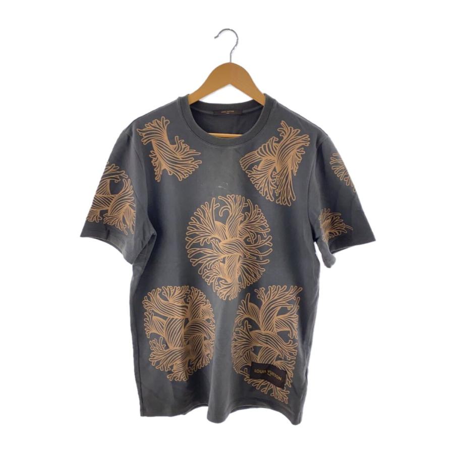 LOUIS VUITTON◇クリストファーネメス/Tシャツ/XL/コットン/GRY/総柄 