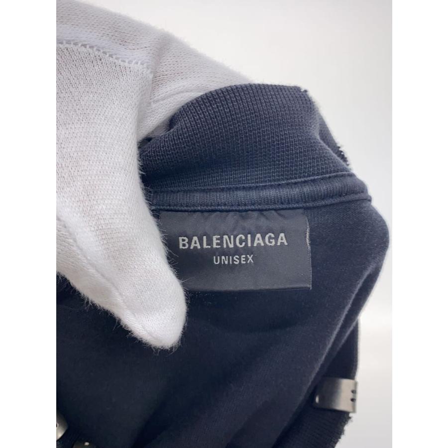BALENCIAGA◇L/Pierced T-Shirt/Tシャツ/2/コットン/グレー BALENCIAGA◇L/Pierced T-Shirt/Tシャツ/2/コットン/グレー