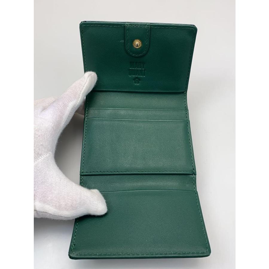 MARY QUANT◇がま口/3つ折り財布/エナメル/GRN/レディース MARY QUANT◇がま口/3つ折り財布/エナメル/GRN/レディース