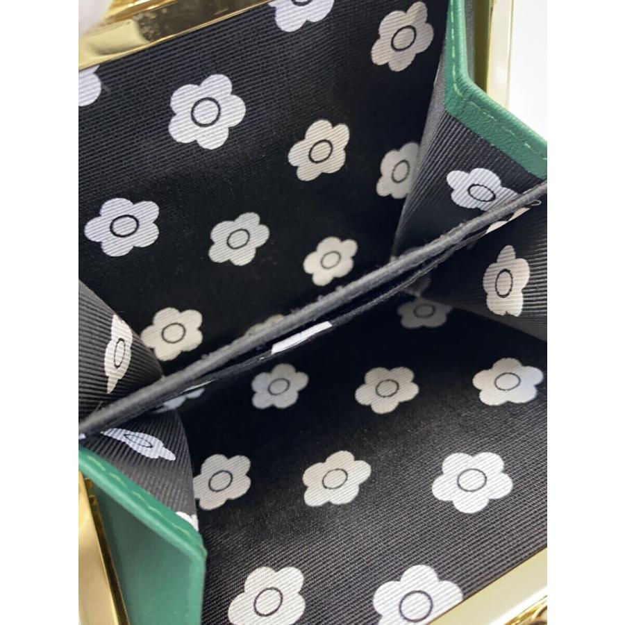 MARY QUANT◇がま口/3つ折り財布/エナメル/GRN/レディース MARY QUANT◇がま口/3つ折り財布/エナメル/GRN/レディース