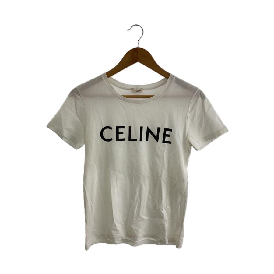 CELINE Tシャツ　XS CELINE◇ロゴTシャツ/XS/コットン/WHT/2X314916G : セカンド