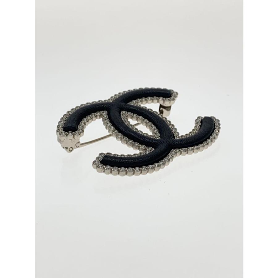 CHANEL◆ブローチ/A22B/ラインストーン/ブラック/レディース/AB9252 B09021 NK118//の画像