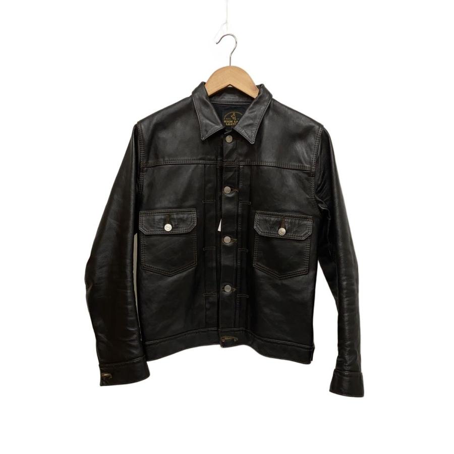 HIGH LARGE LEATHERS　38 　レザージャケット HIGH LARGE LEATHERS/レザージャケット・ブルゾン/38/馬革/ブラック