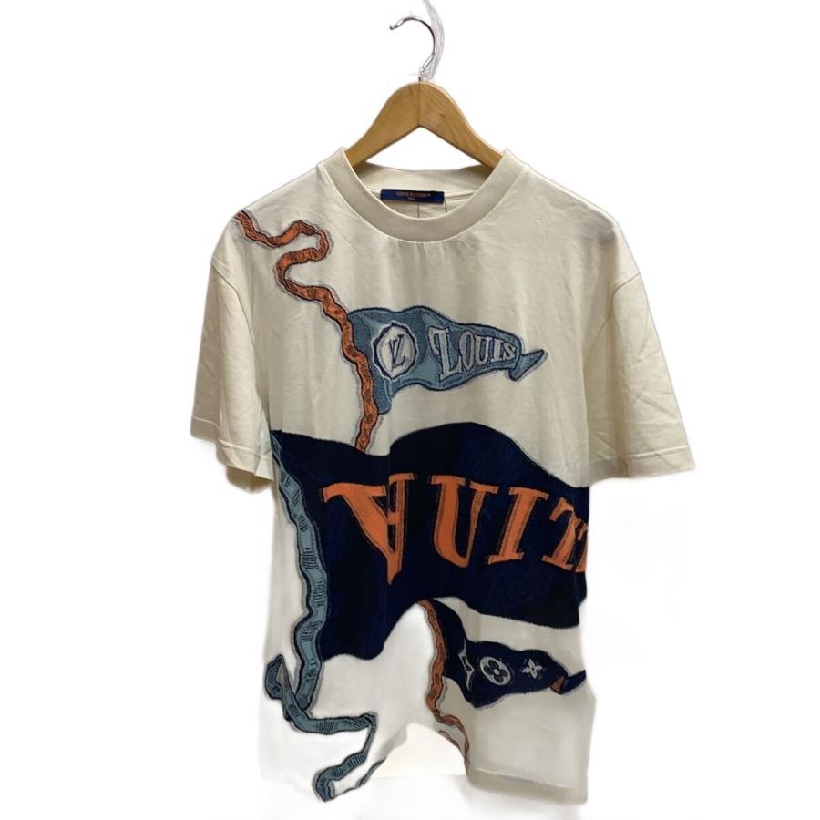 LOUIS VUITTON◇インターシャ グラフィックTシャツ/L/コットン
