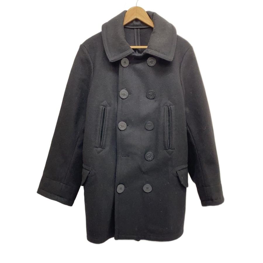 ANATOMICA◇フランス製/10ボタン/ピーコート/M/ウール/NVY/無地
