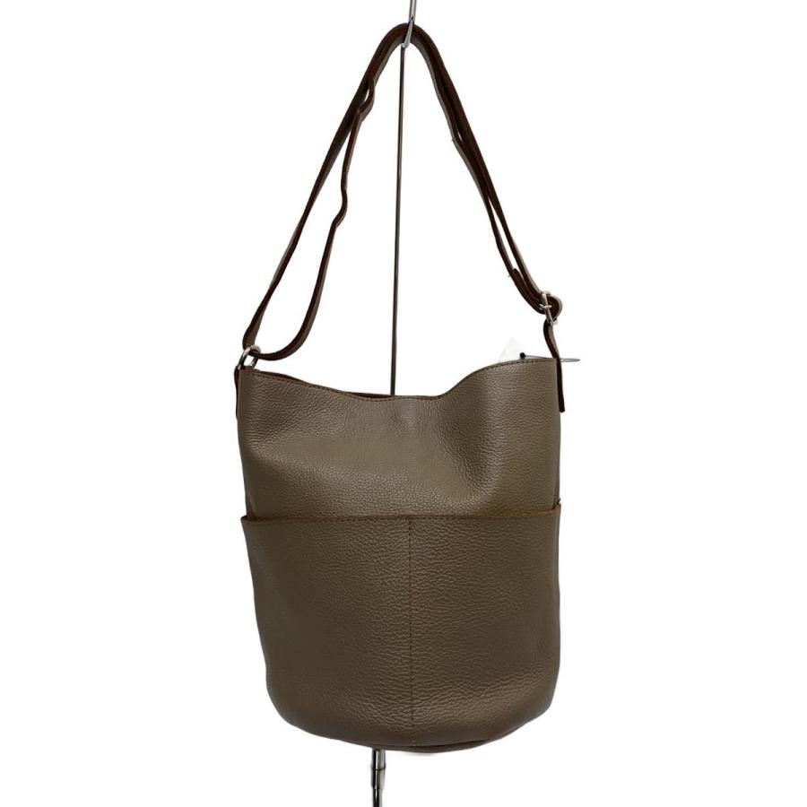 OURHOME◇バケツバッグ/ショルダーバッグ/レザー/ベージュ : セカンド