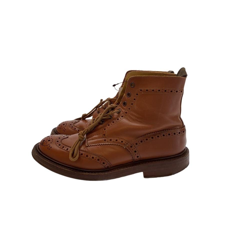 Tricker's◇カントリーコレクション/ブローグブーツ/US8.5/BRW/レザー