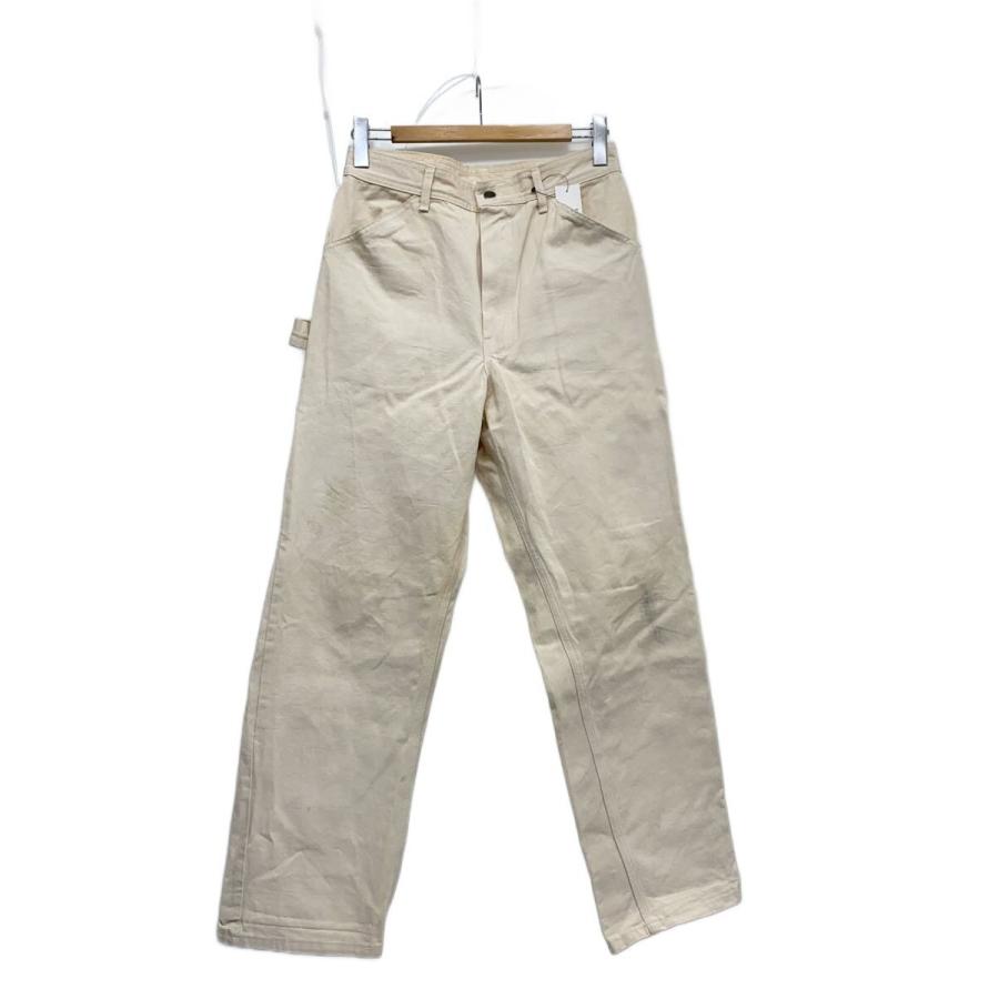 TRADESMAN◇USA製/シングルニー/ペインターパンツ/32/コットン/IVO/裾
