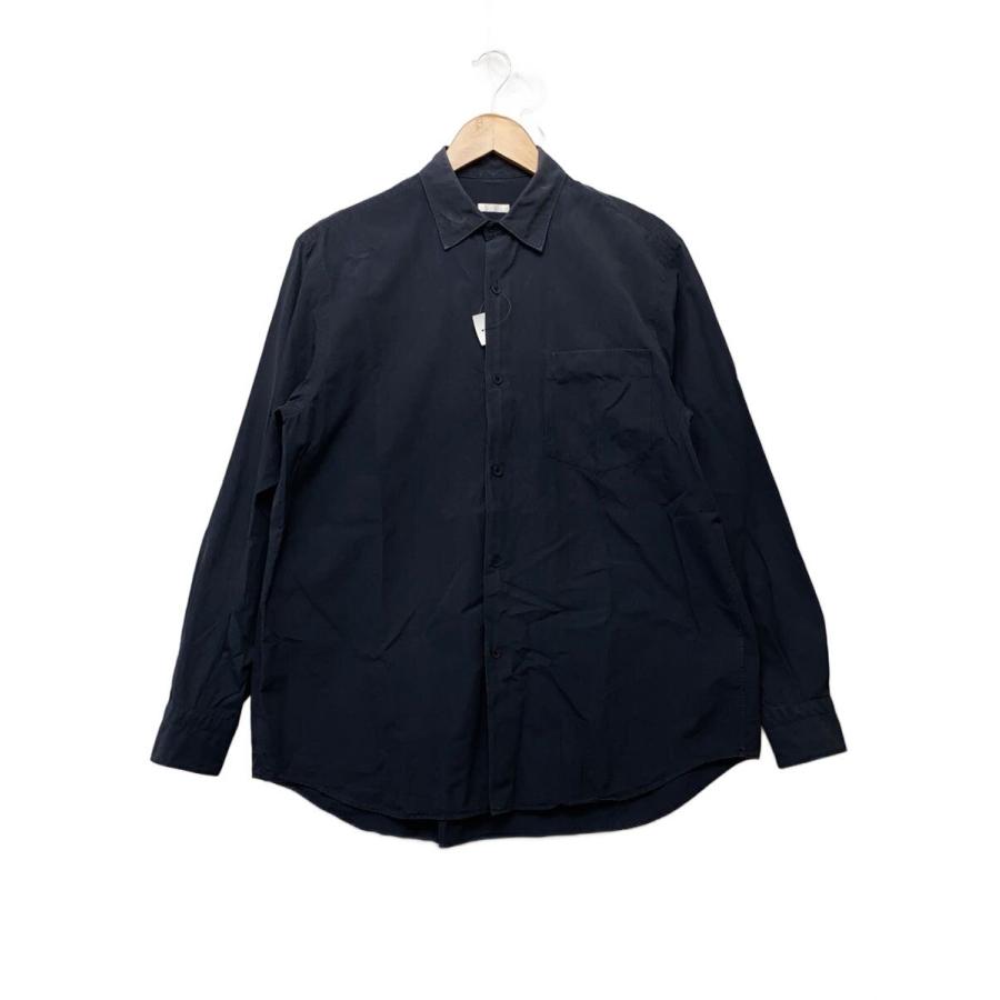 COMOLI◇20AW/コモリシャツ/長袖シャツ/1/コットン/NVY/無地/S03-02001