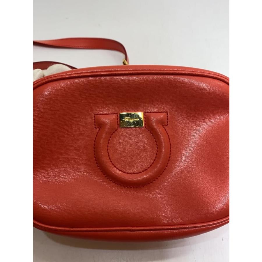 [3393]　＊サルヴァトーレフェラガモ＊　ショルダーバック　赤　ポーチ Salvatore Ferragamo◇ガンチョシティ ミニショルダーバッグ/カメラ