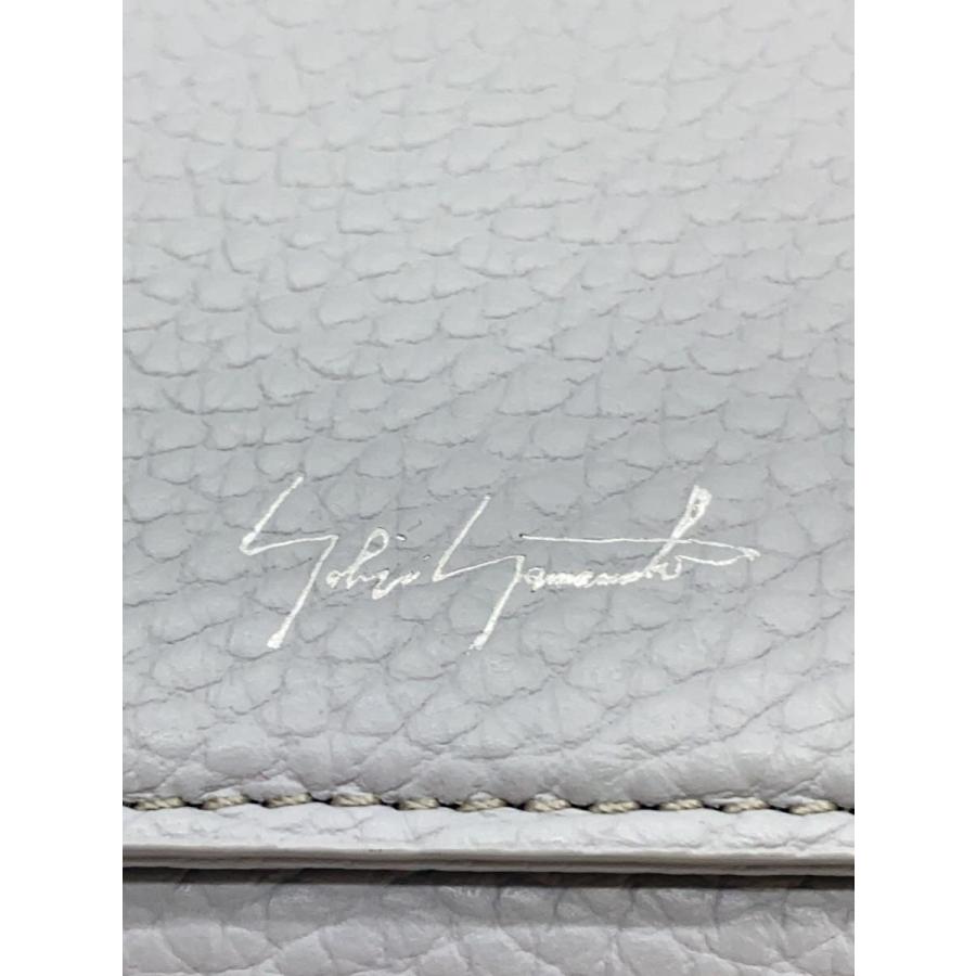 discord Yohji Yamamoto◇3つ折り財布/レザー/グレー/メンズ