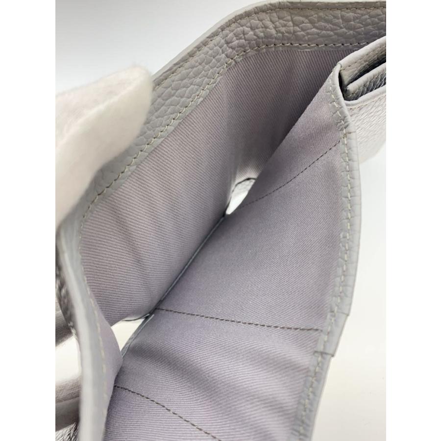 discord Yohji Yamamoto◇3つ折り財布/レザー/グレー/メンズ