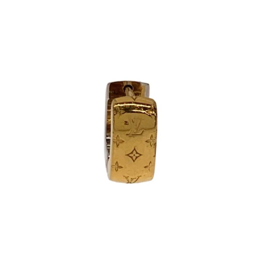 LOUIS VUITTON◇ブックル ドレイユ_ナノグラム/片耳のみ/ピアス/GLD