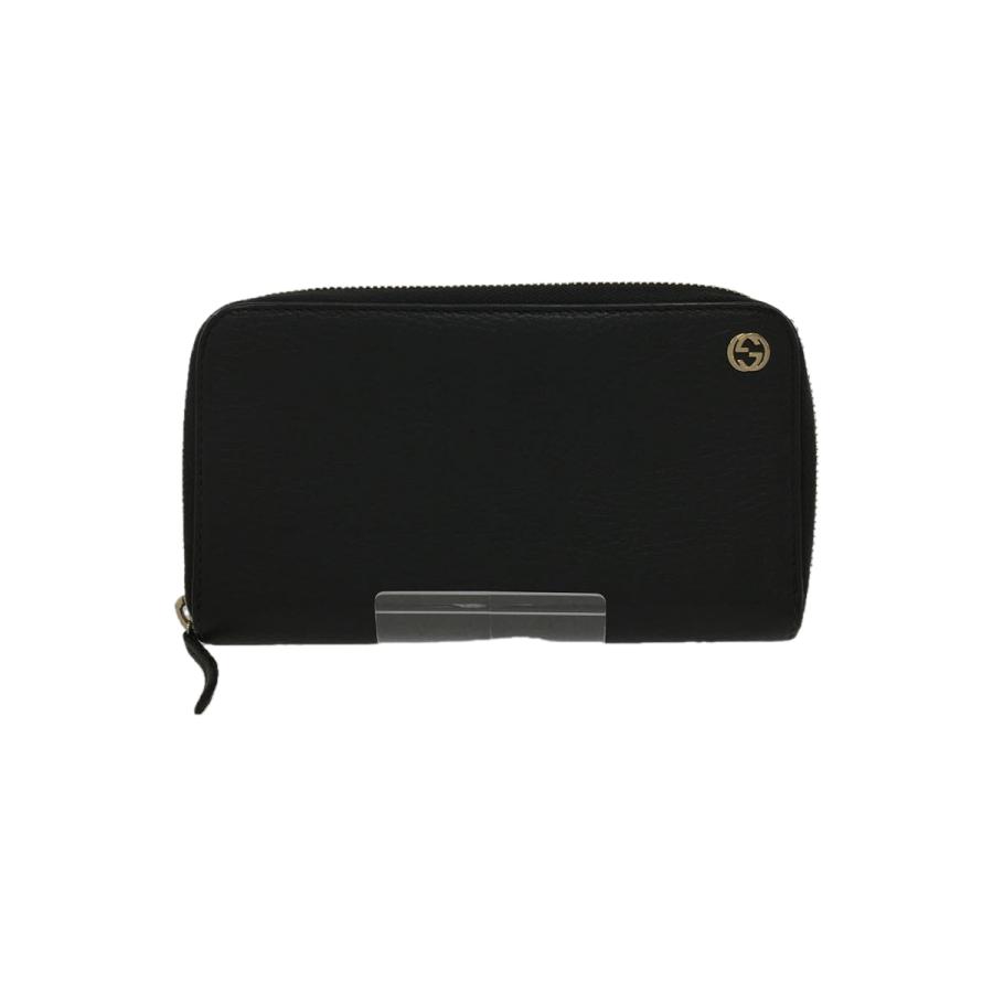 GUCCI◆長財布/インターロッキングG/レザー/ブラック/メンズ/ラウンドファスナー/イタリア製/黒  :2319641993434:セカンドストリートYahoo!店 - 通販 - Yahoo!ショッピング