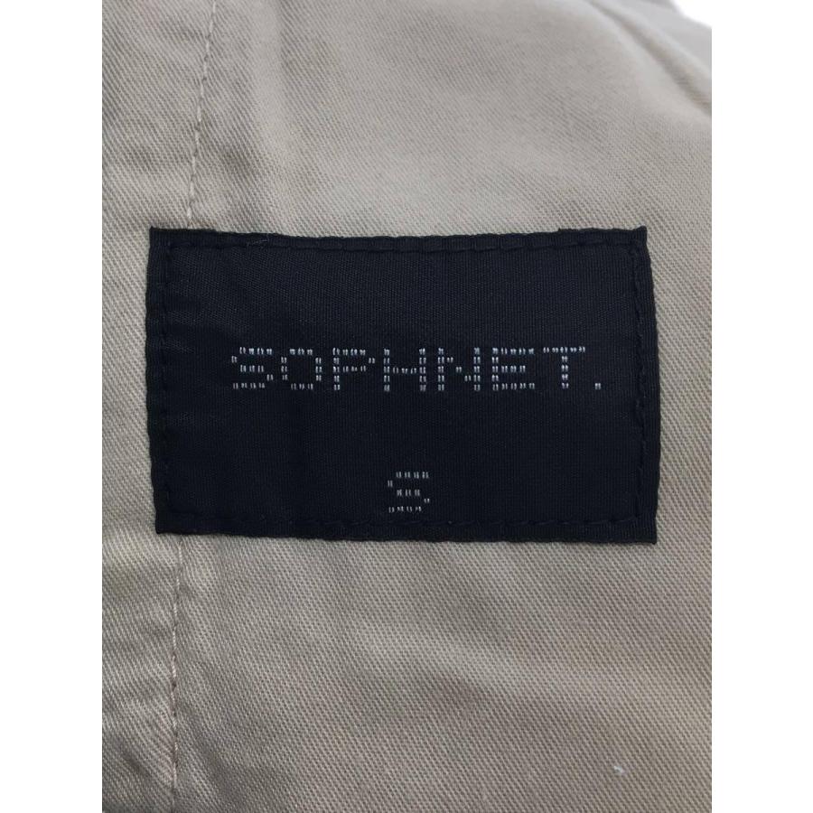SOPHNET.◆ストレートパンツ/S/コットン/ベージュ/SOPH-140089/2タック｜ssol-shopping｜04