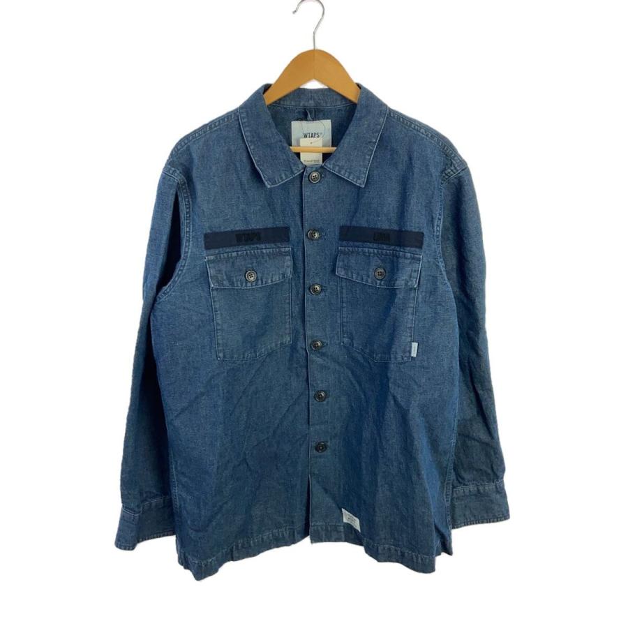 WTAPS◇長袖シャツ/181BRDT-SHM01/インディゴ// : セカンドストリート