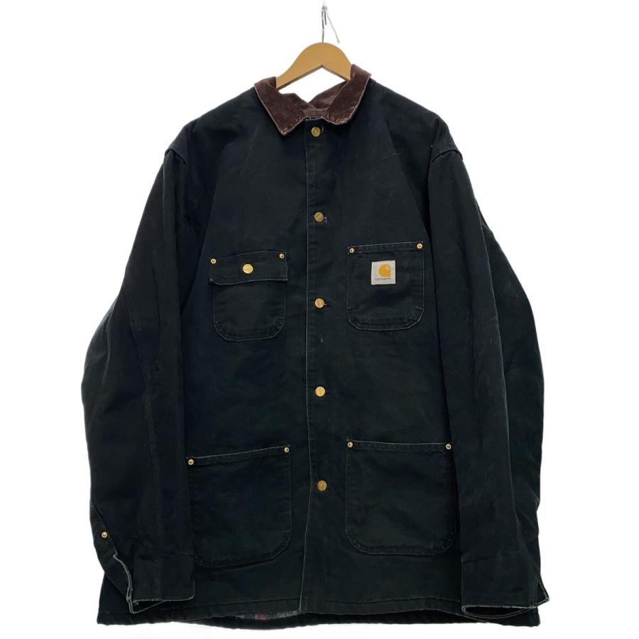 Carhartt◇ジャケット/--/コットン/ブラック/チョアコート/アメリカ製