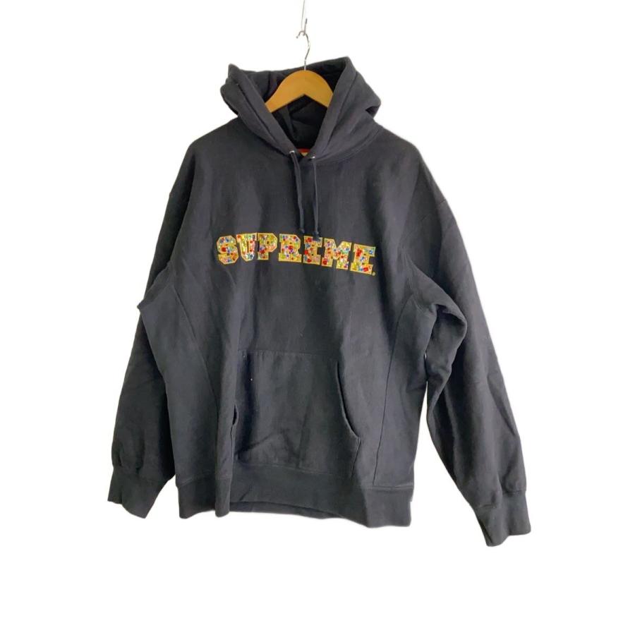Supreme◇パーカー/XL/コットン/ブラック/裏起毛/プルオーバー