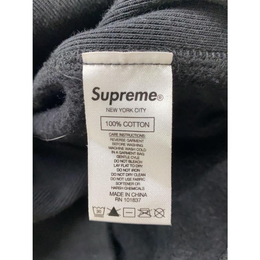 Supreme◇パーカー/XL/コットン/ブラック/裏起毛/プルオーバー 