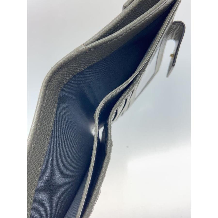 Salvatore Ferragamo◇2つ折り財布/レザー/グレー/レディース/DP