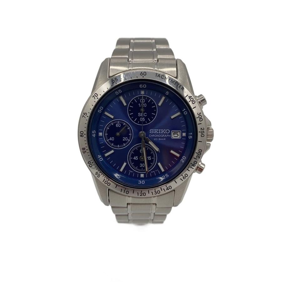 SEIKO◇クォーツ腕時計/アナログ/ステンレス/BLU/SLV/SS/7T92-0DW0