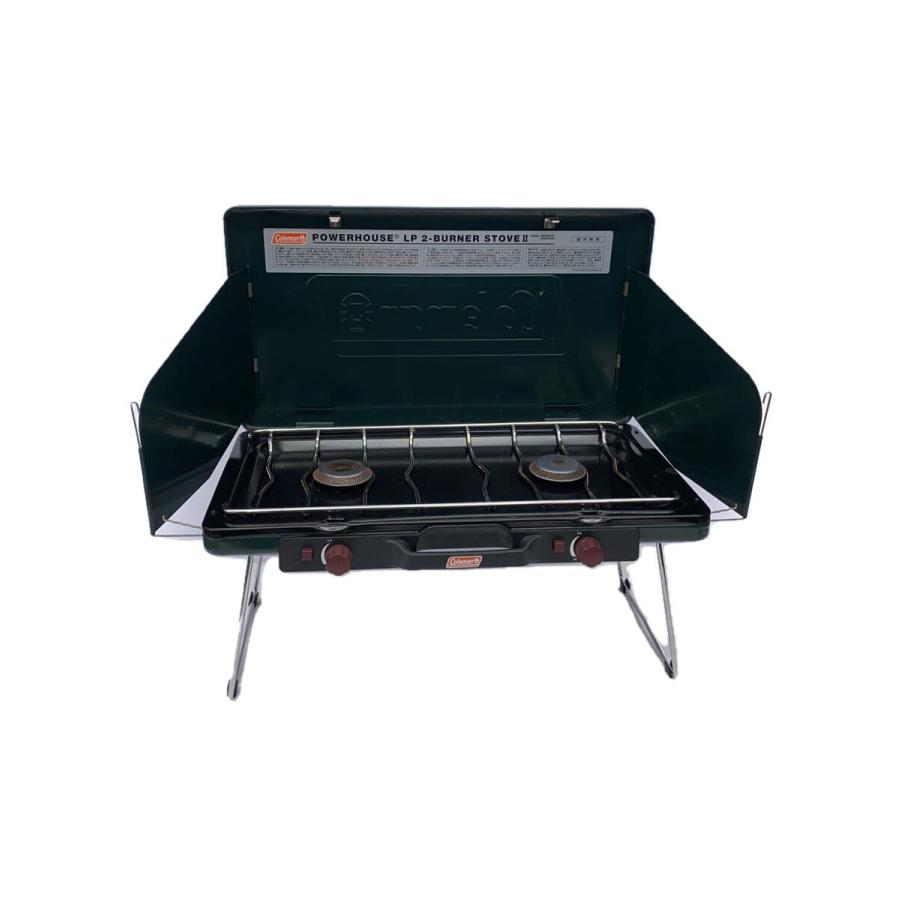 美品？レア！！　Coleman/コールマン  JCM-S201A パワーハウスLPツーバーナーコンロ Coleman◇パワーハウスLPツーバーナーコンロ/GRN/JCM-S201A