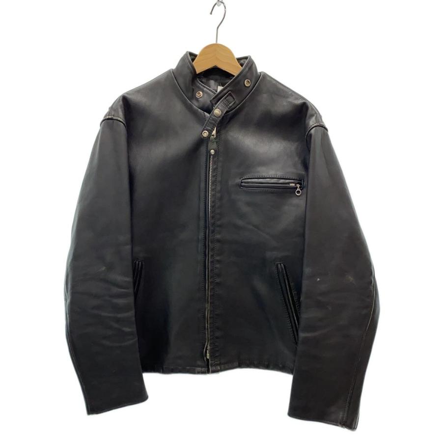 Schott ライダース　42 メンズ Schott◇シングルライダースジャケット/42/レザー/BLK : セカンド