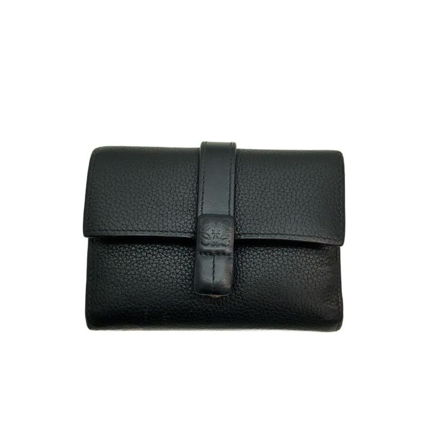LOEWE◇3つ折り財布/レザー/BLK/メンズ : セカンドストリートYahoo!店