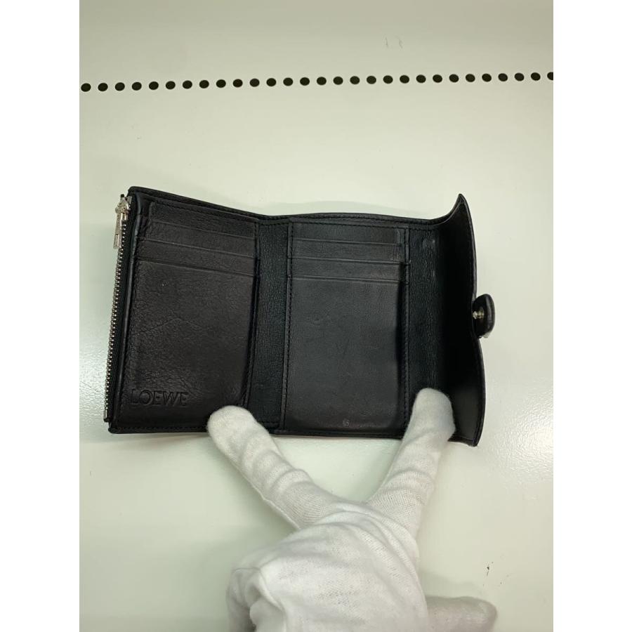 LOEWE◇3つ折り財布/レザー/BLK/メンズ : セカンドストリートYahoo!店
