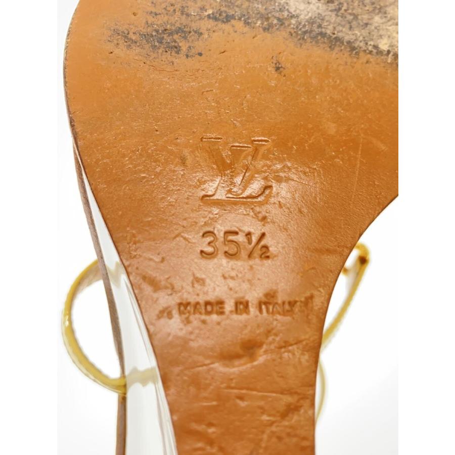 LOUIS VUITTON◇サンダル/35.5/ブラウン/ホワイト/ウェッジ LOUIS VUITTON◇サンダル/35.5/ブラウン/ホワイト/ウェッジ