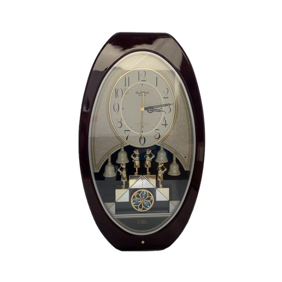 【廃盤品】Small Worldスモールワールド　メネット 電波からくり掛け時計 RHYTHM◇スモールワールドメネットG/時計/電波時計/4MN464RH23