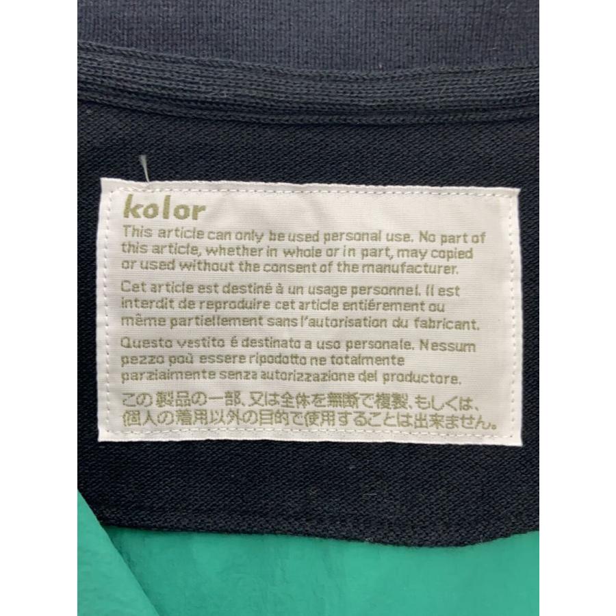 kolor◇半袖シャツ/1/ナイロン/GRN/22SCM-B10113/22SS/ナイロンタフタ