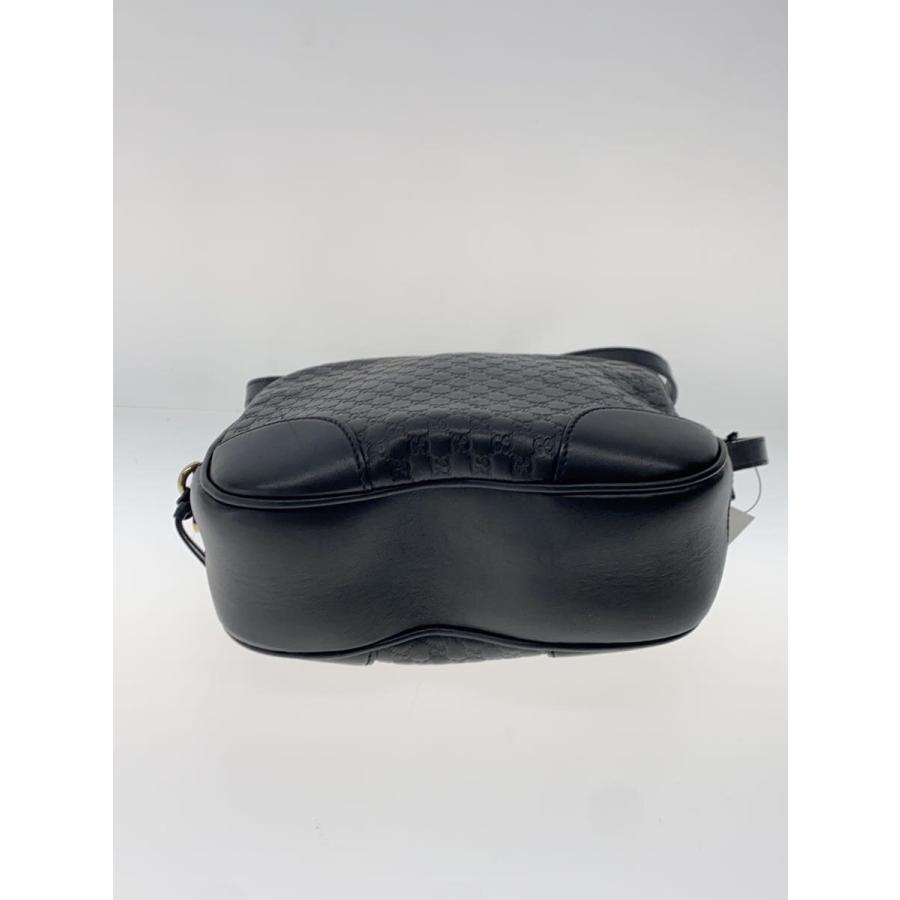 GUCCI◇ショルダーバッグ_マイクログッチシマ/レザー/BLK/総柄/斜め