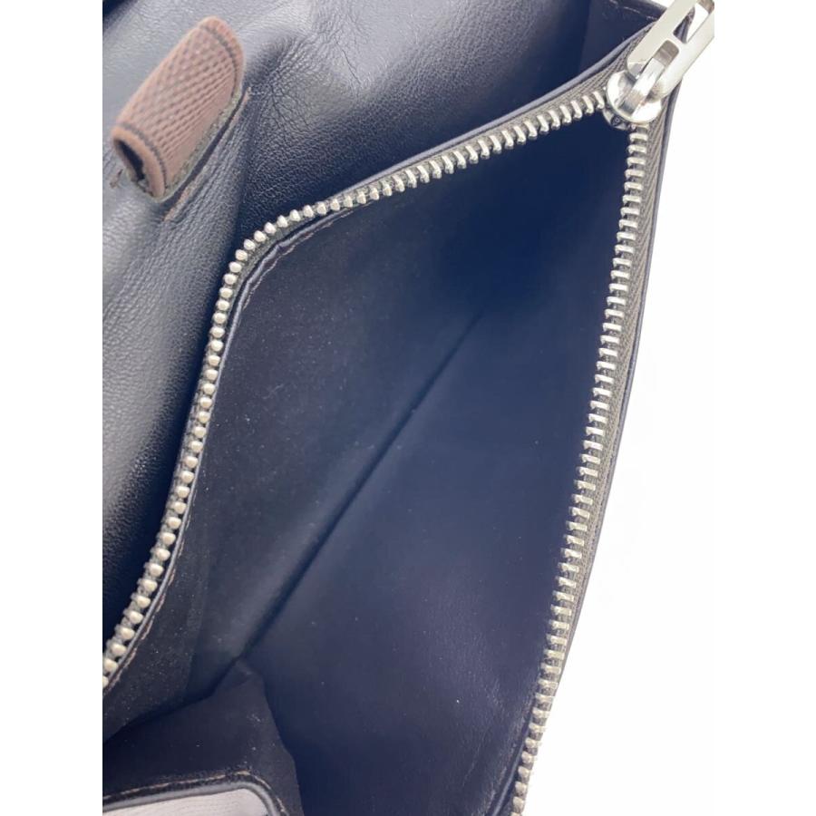 LOUIS VUITTON◇ポルト・フォイユ・ロン・ジッペ_ダミエ・ジェアン