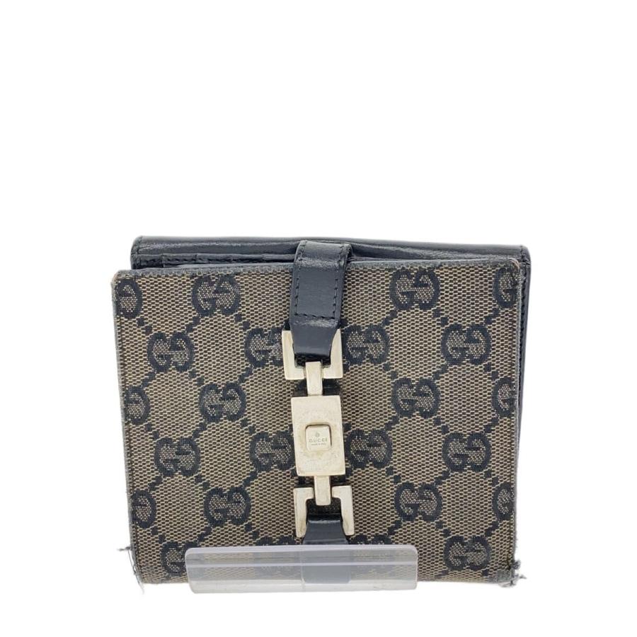 GUCCI◇3つ折り財布/キャンバス/BLK/035 0959 2131 : セカンド