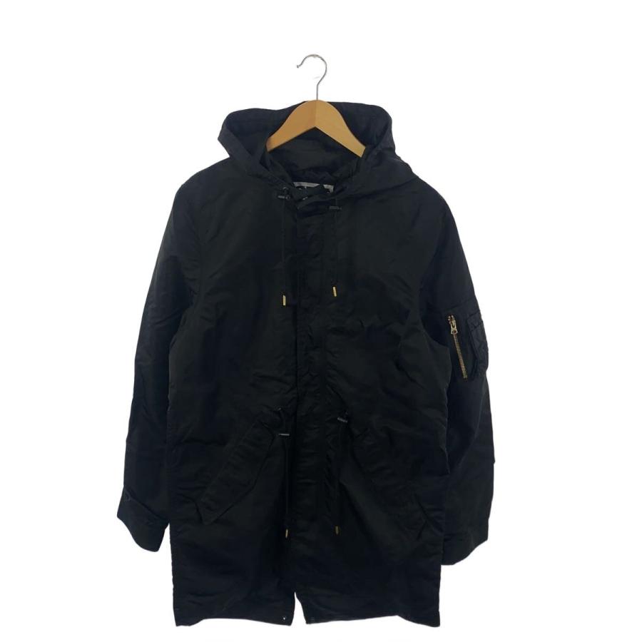 CDG◇×ALPHA INDUSTRIES/コート/L/ナイロン/BLK/プリント/SB-C002