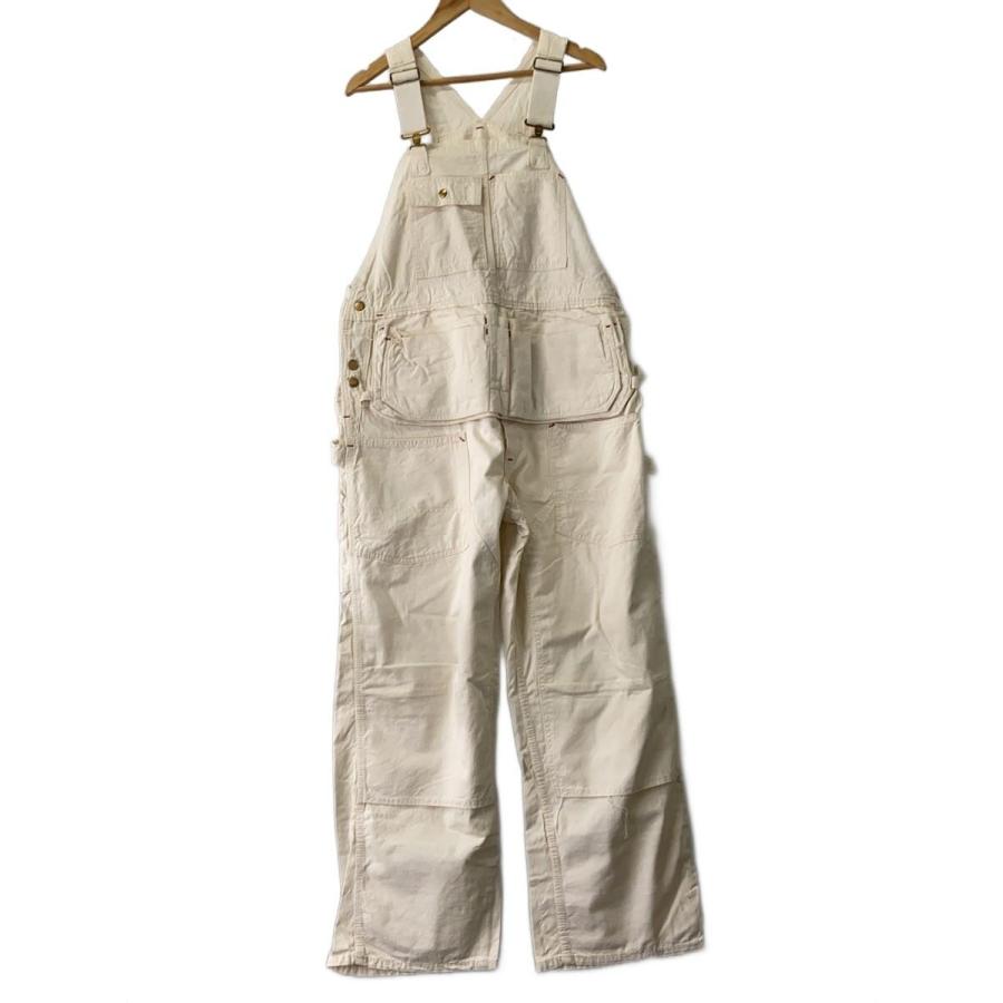 Carhartt◇60-70s/VT/オーバーオール/実寸W48/WHT/エプロン付/デカC