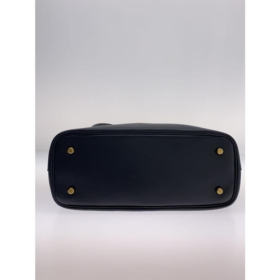 COACH◇レガシーキャリーオール35/ショルダーバッグ/レザー/BLK/CU022
