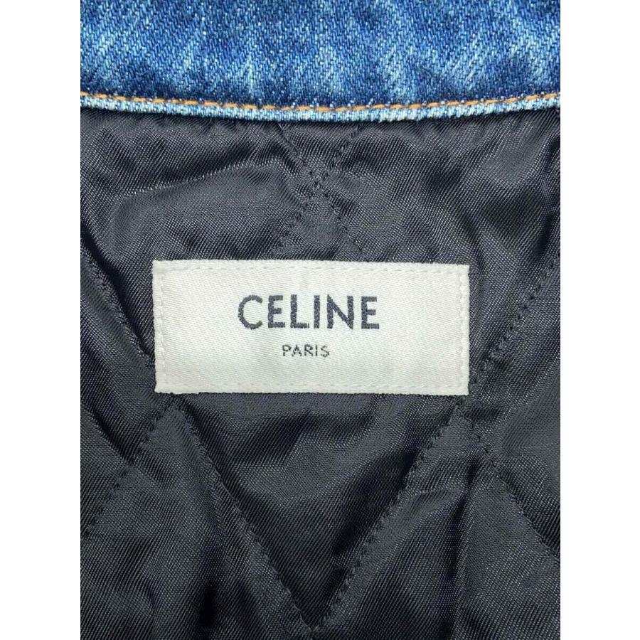CELINE / エディスリマン/アビエーターデニムジャケット/レザー切替/ブルゾン/M/デニム/IDG CELINE◇エディスリマン/アビエーターデニムジャケット/レザー切替