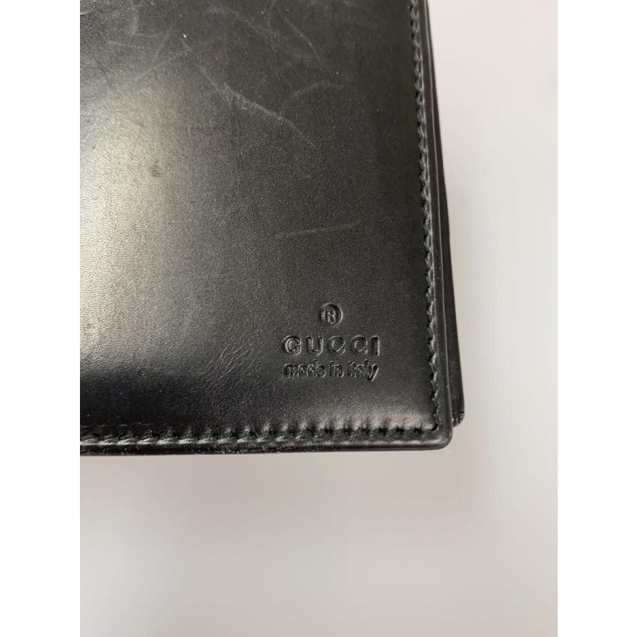 【美品】GUCCI グッチ 二つ折り財布 レザー 本革 ブラック クリップ GUCCI◇2つ折り財布/レザー/BLK/メンズ : セカンドストリートYahoo!店