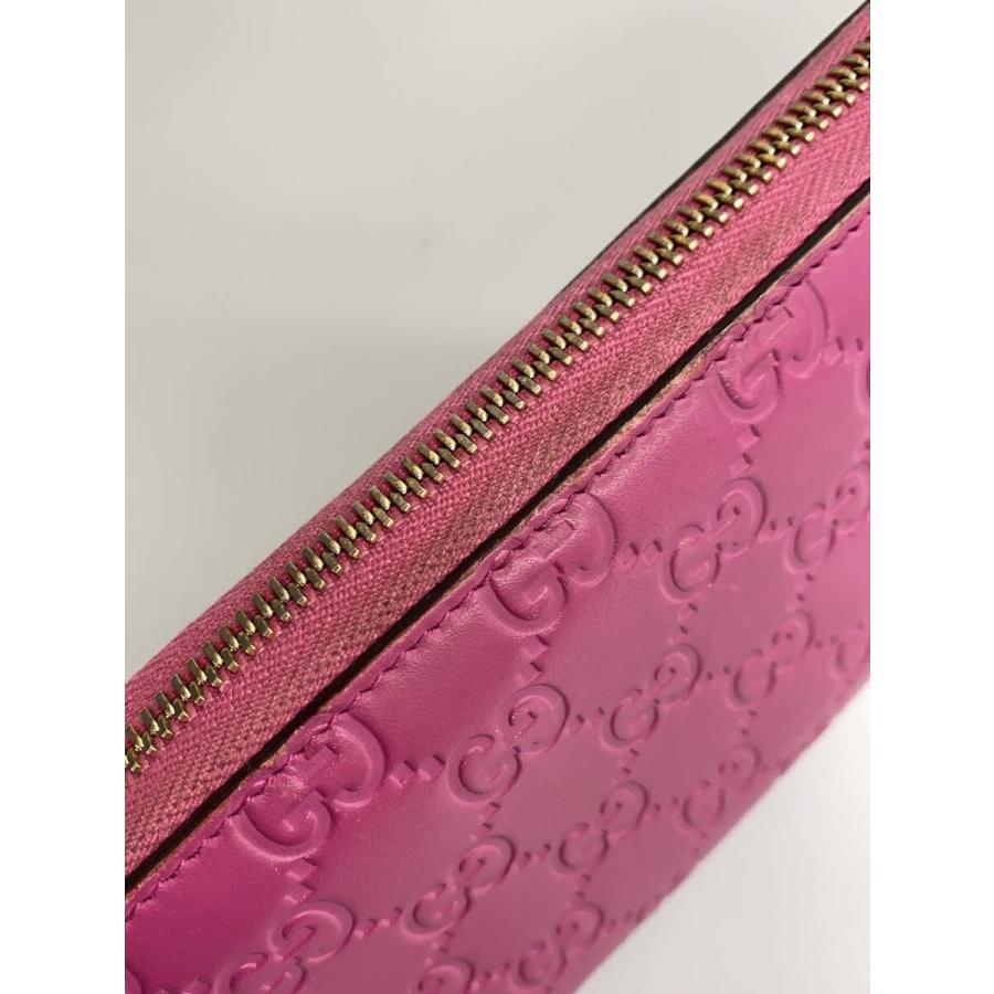 GUCCI◇長財布_グッチシマ/レザー/PNK/総柄/レディース : セカンド 
