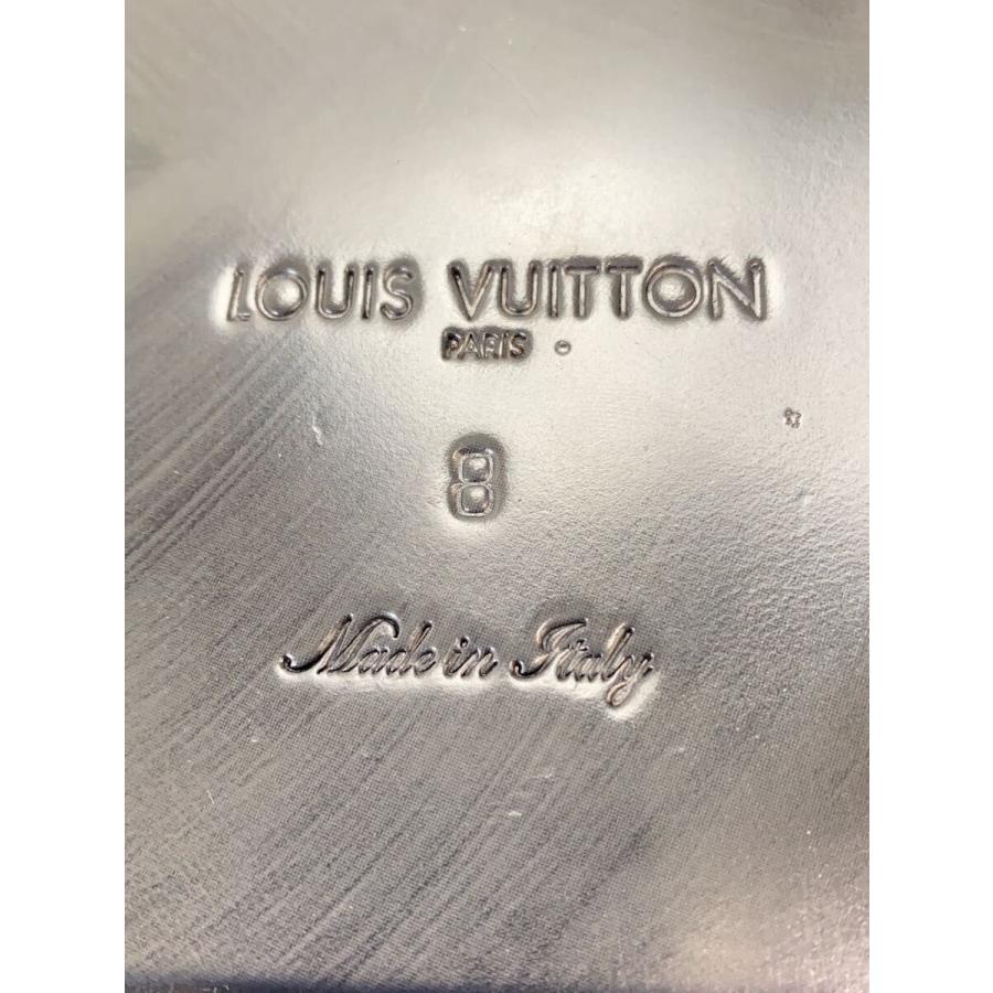 LOUIS VUITTON◇ダミエレザーサンダル/UK8/BLK/レザー/FD0173
