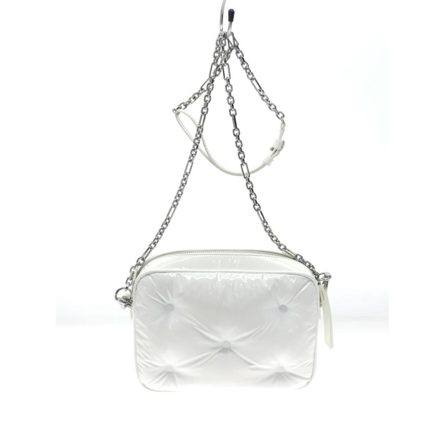 Maison Margiela / GLAM SLAM/ショルダーバッグ/エナメル/WHT/無地 Maison Margiela◇GLAM SLAM/ショルダーバッグ/エナメル/WHT/無地