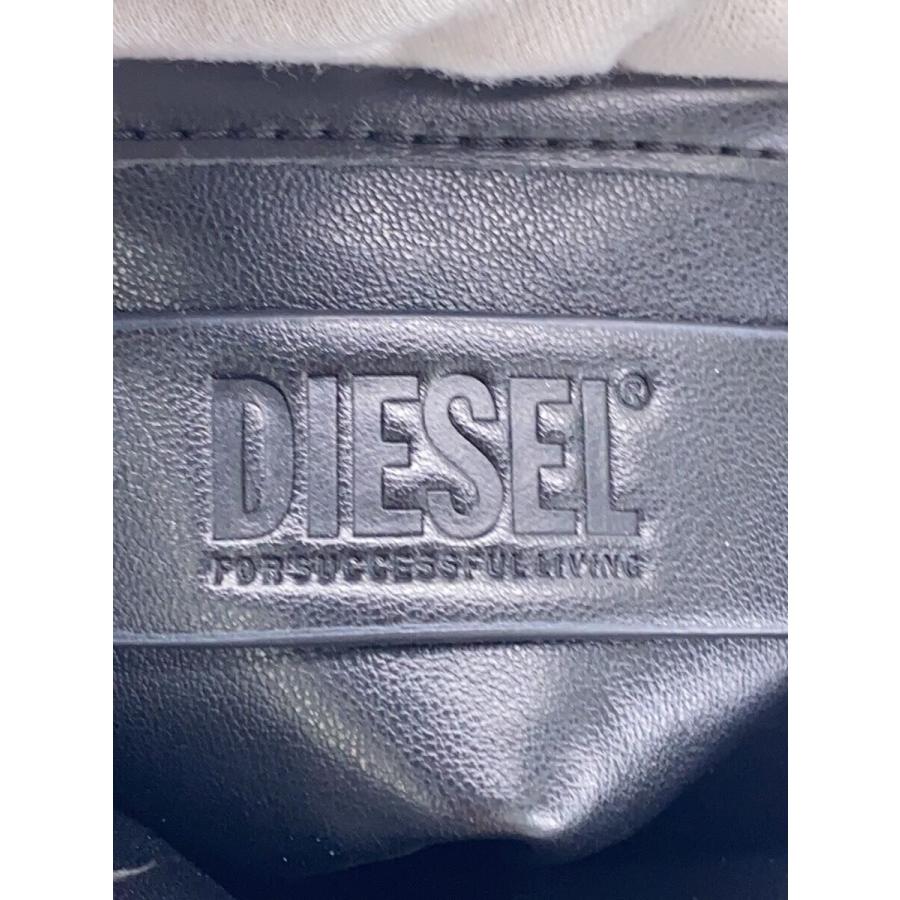 DIESEL◇ショルダーバッグ/スクエア/フェイクレザー/ブラック/ロゴ