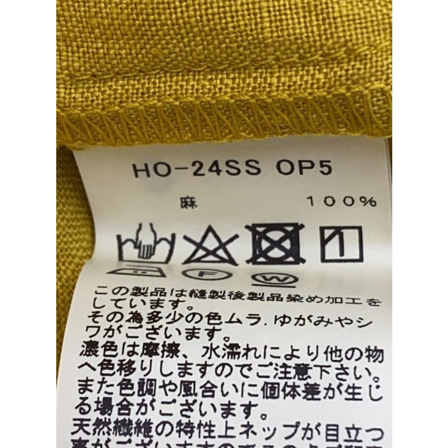Honnete◇24SS/オーバーダイアイリッシュリネハーフスリーブノーカラー