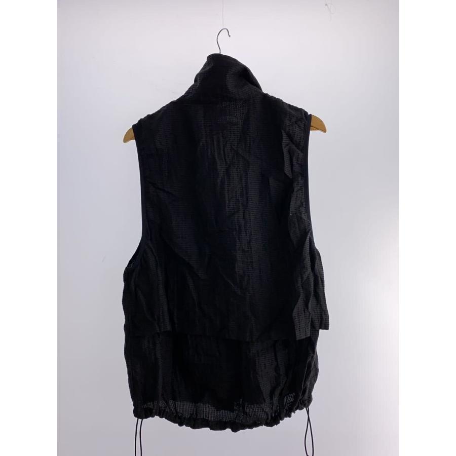 barbell object◇UNEVEN VEST/ベスト/FREE/リネン/ブラック/bo-04j06 
