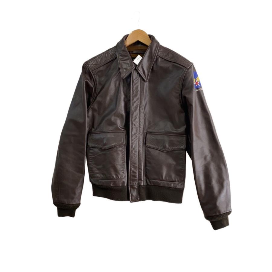 中田商店◇フライトジャケット/40/レザー/ブラウン/30-1415/A-2