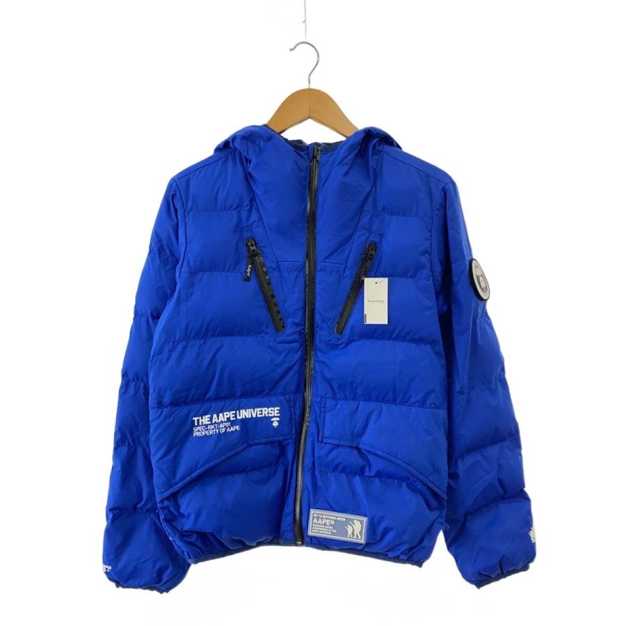 AAPE BY A BATHING APE◇ダウンジャケット/S/ナイロン/ブルー